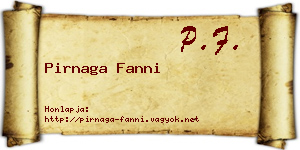 Pirnaga Fanni névjegykártya